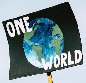 Image of a one world sign