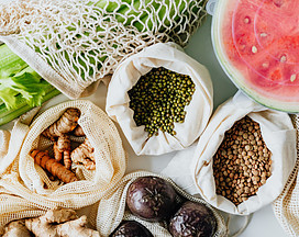 Image of fruits, vegetables and pulses