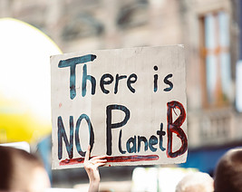 Image of placard with the message 'There is NO Planet B'