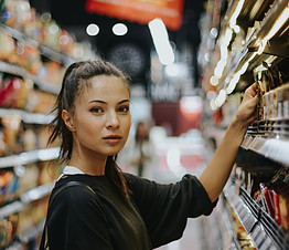 Image of a woman in a supermarket