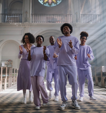 Gospel singers in a church. 