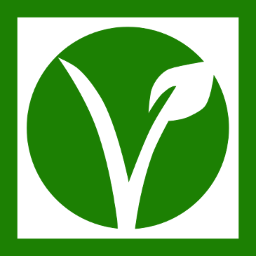 Vegan friendly icon in green