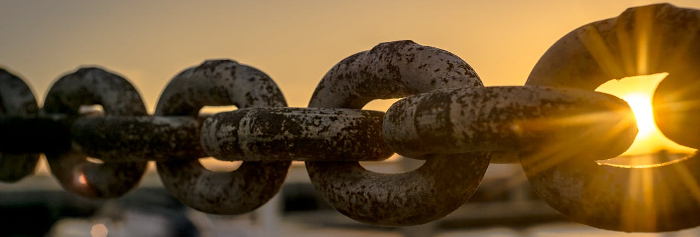 Large metal chain links 
